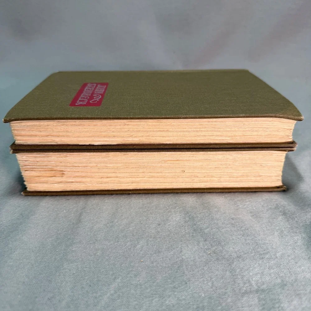 Vintage John Steinbeck Hardcover Set of 2 Books Uniform 1970s Book Club Editions